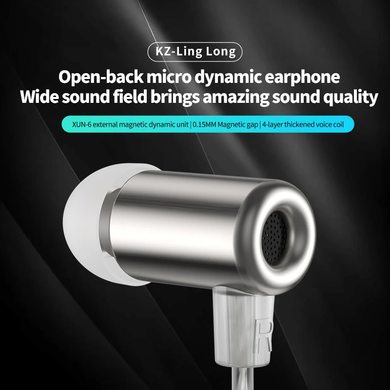 KZ LingLong Tai Nghe 1 Dynamic Hi-Fi Trầm Tai Nghe Nhét Tai Tai Nghe Kiểm Âm Tai Nghe Thể Thao Chống Ồn Có micro