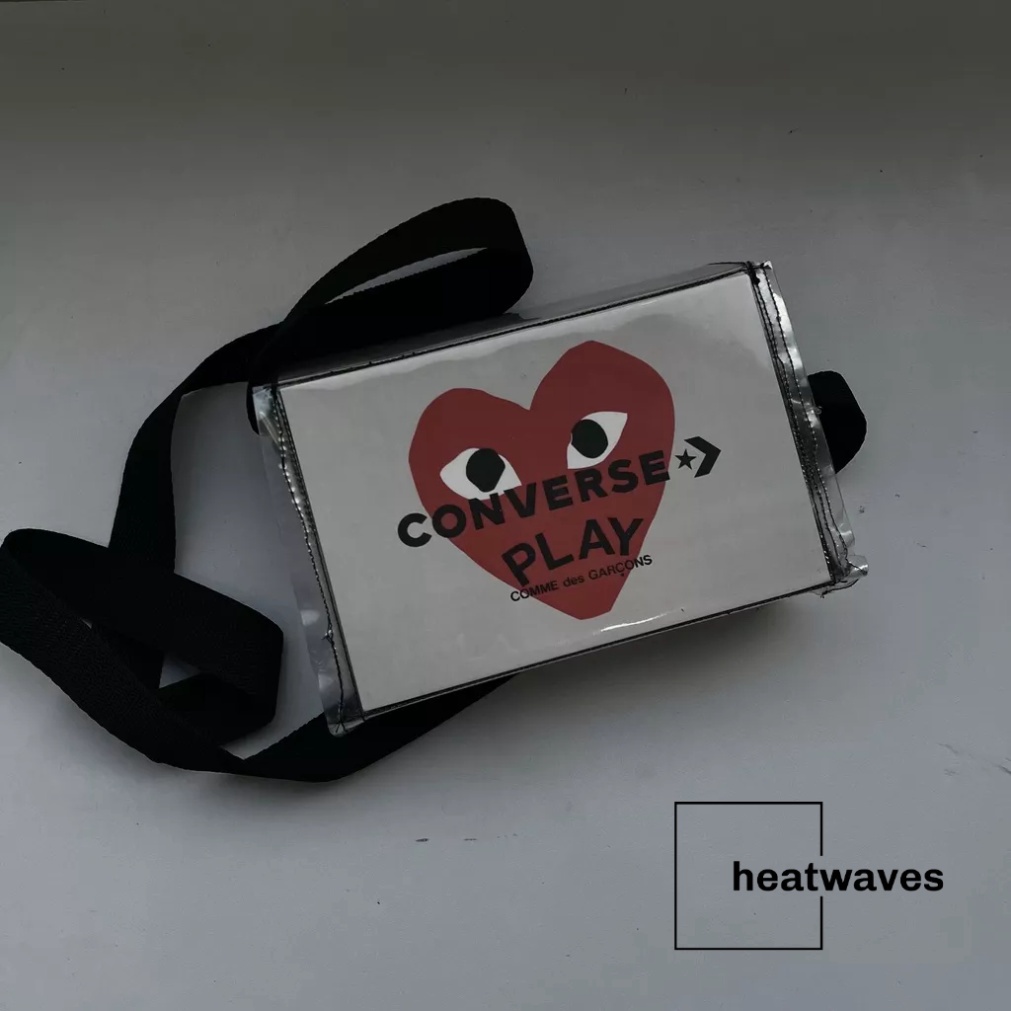 Túi hộp đeo chéo Converse CDG xám kem Box shoes custom mini bag The,Fire