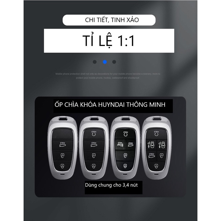 Ốp chìa khóa Hợp kim cao cấp Hyundai Tucson 2022+, Santafe - mẫu mới