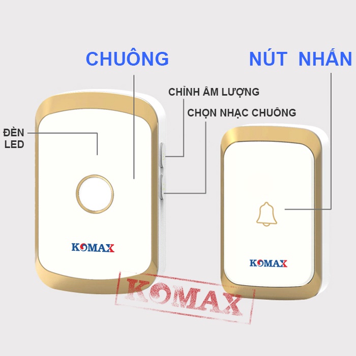BỘ CHUÔNG CỬA KHÔNG DÂY NGOÀI TRỜI DB10 dùng pin thích hợp cho nhà, công ty, văn phòng
