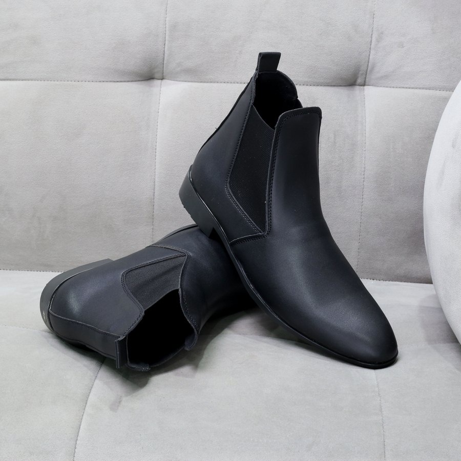 Giày da chelsea boots Inichi G1071 da lì chống nhăn loại tốt, có may đế