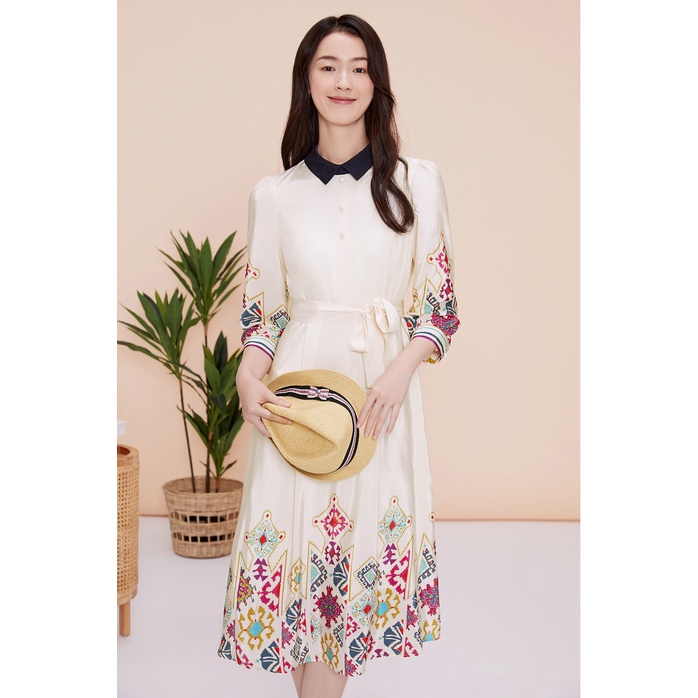 J279 Váy hoạ tiết xuất dư của YINER