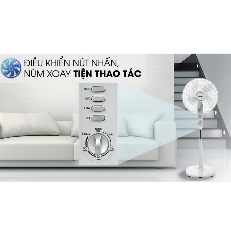 Quạt Cây Đứng Toshiba F-LSA10VN Kiển Dáng Model 2023 - Hàng Chính Hãng - Sỉ Hà Nội