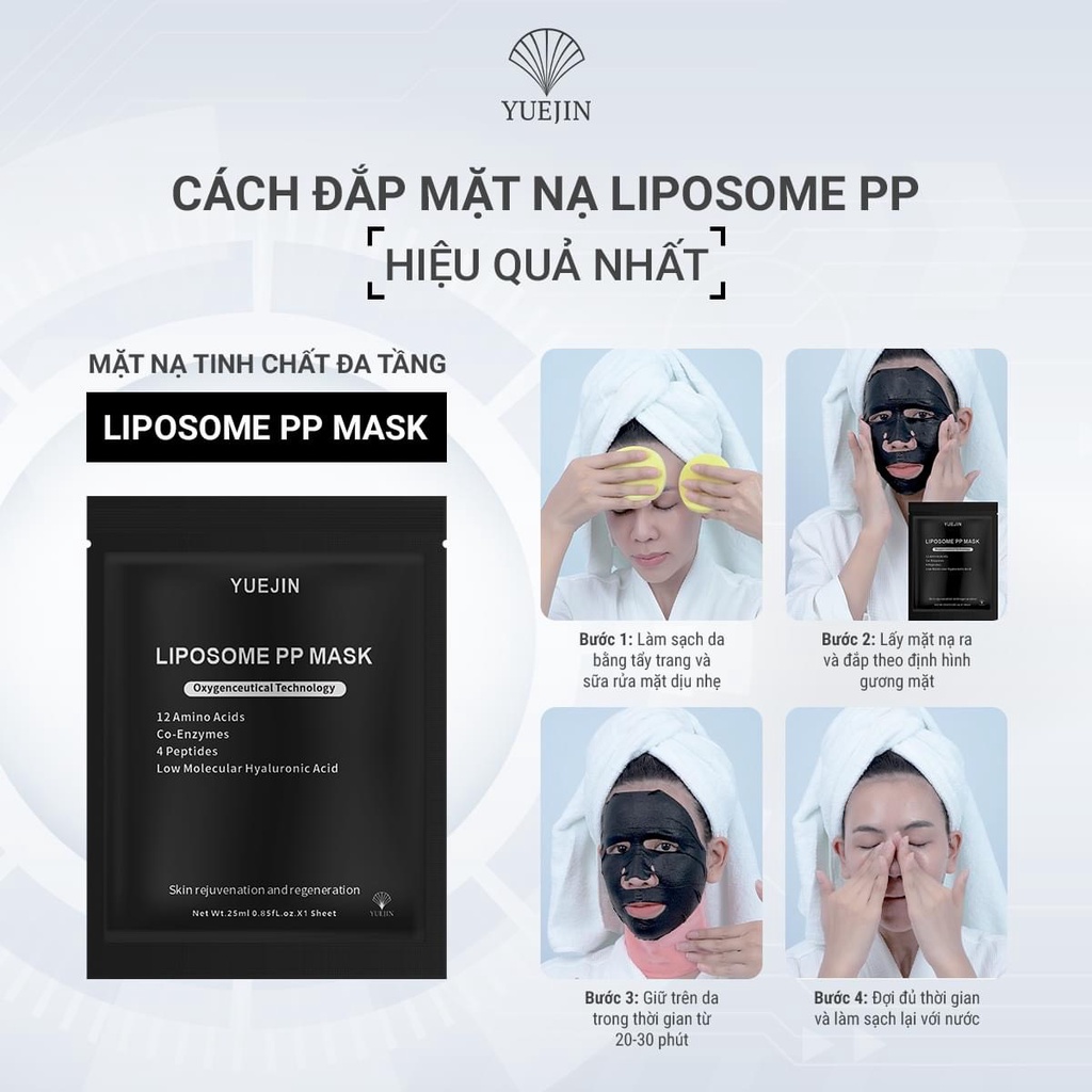 Yuejin Mặt nạ Phục hồi Liposome PP Mask - Cấp ẩm và tái sinh đa tầng làn da 25ml | BigBuy360 - bigbuy360.vn