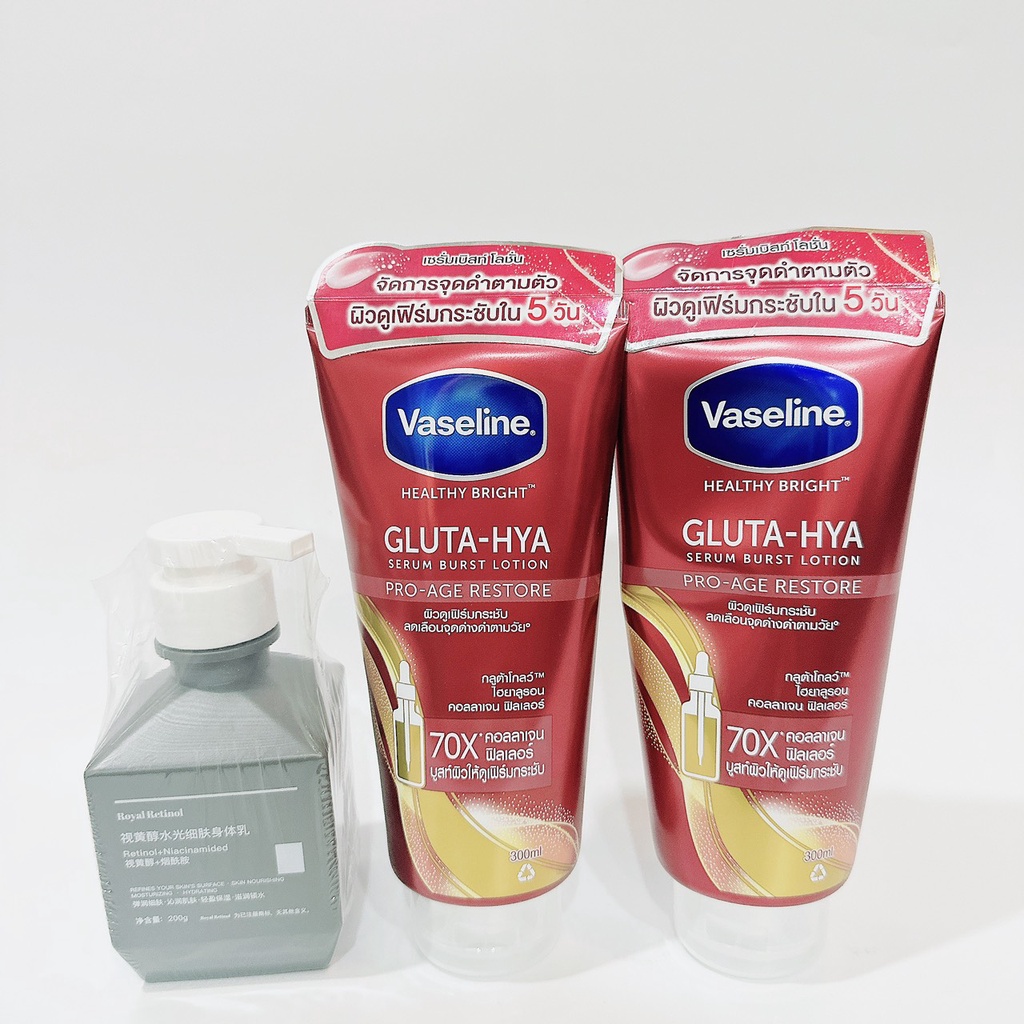 Sữa dưỡng thể Siêu Trắng 70x Collagen Vaseline Gluta Hya Pro Age Restore 70X Trắng Da Chống Lão Hoá