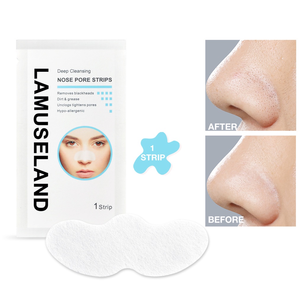 Mặt Mạ Lột Mụn Đầu Đen Giúp Làm Sạch Sâu Vùng Mũi LAMUSELAND Deep Cleansing Nose Pore Strips