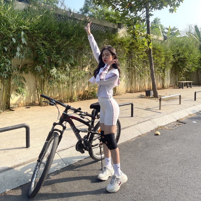 Quần short biker thể thao legging GB nữ tập gym yoga cạp lưng cao nâng mông tôn dáng bigsize