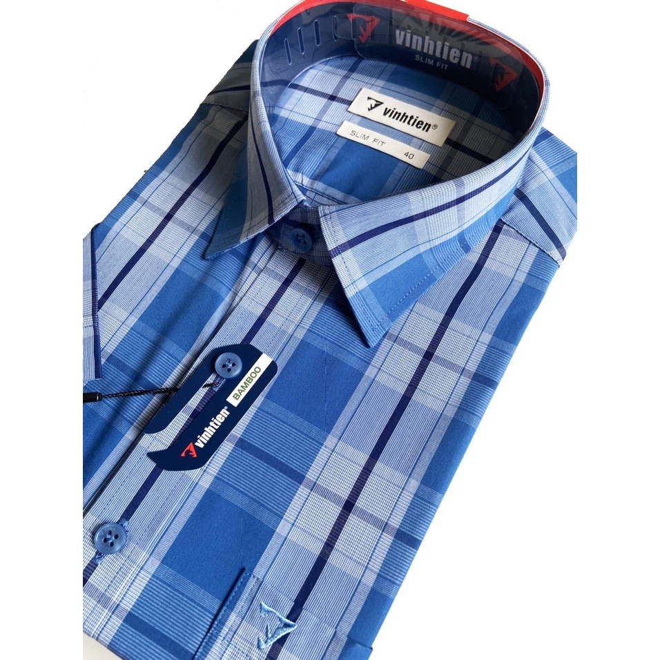 Áo Sơ Mi Nam Bamboo Ngắn Tay Slimfit Vĩnh Tiến Gtb 430