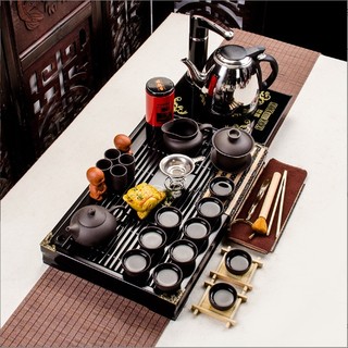 Bộ ấm trà đạo điện Phát Tài Phát Lộc chất liệu gỗ cao cấp nguyên khối👌👌(1 bộ như ảnh)