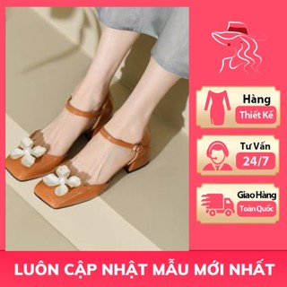 Giày búp bê đế cao 3 phân đính hoa
