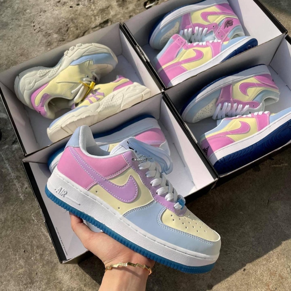 Giày AF1 đổi màu UV Jordan cổ cao cổ thấp , Giày sneaker air force 1 đổi màu UV cho nữ FullBoxBill