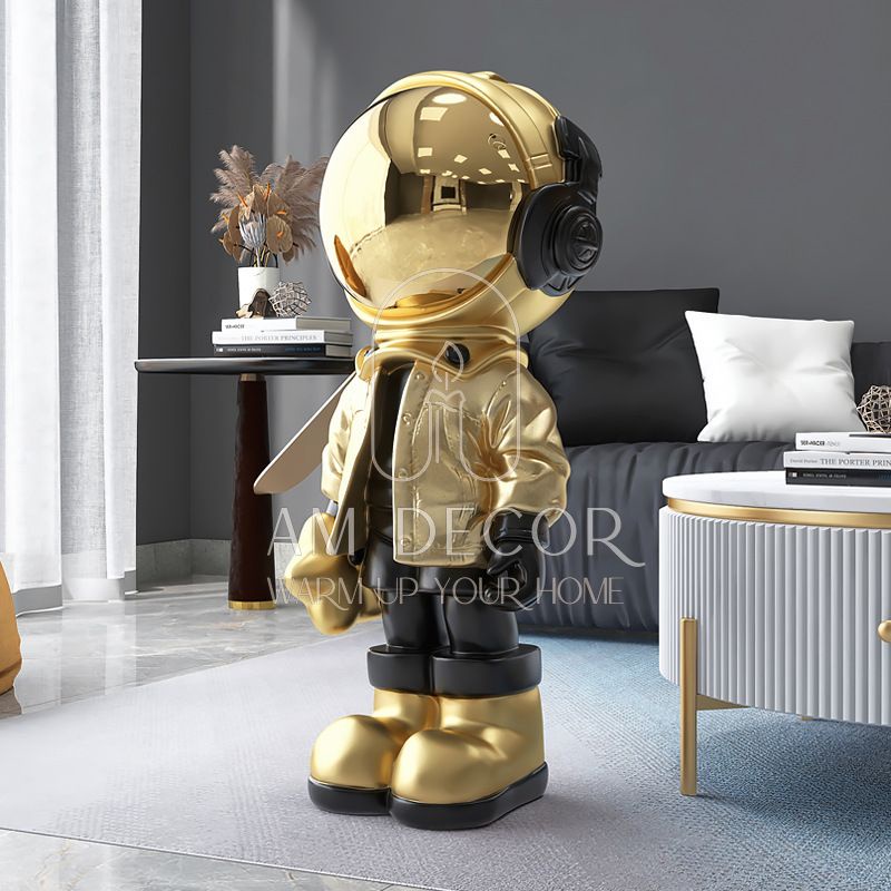 Phi hành gia baby mạ vàng bạc cỡ đại 35cm - 70cm trang trí phòng khách sang trọng - AM Decor