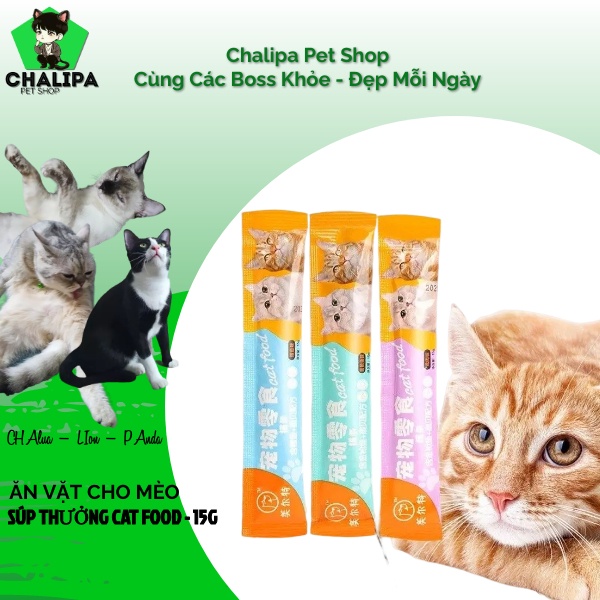 Súp Thưởng Cat Food Vị Nâng Cấp Mới Cho Mèo 15G