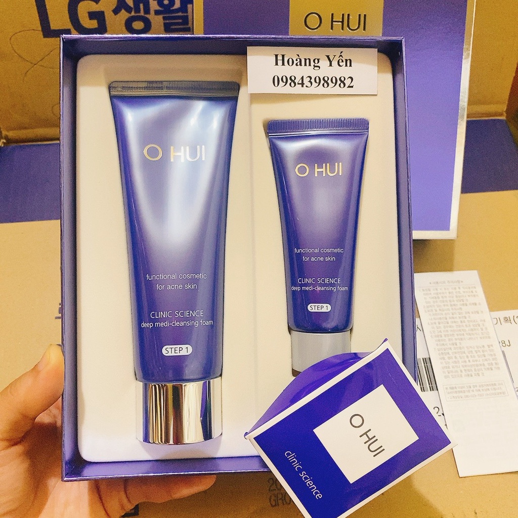 Sữa Rửa Mặt Ohui Xanh - Ohui Clinic Science Deep Medi - Cleansing Foam - DÀNH CHO DA DẦU MỤN