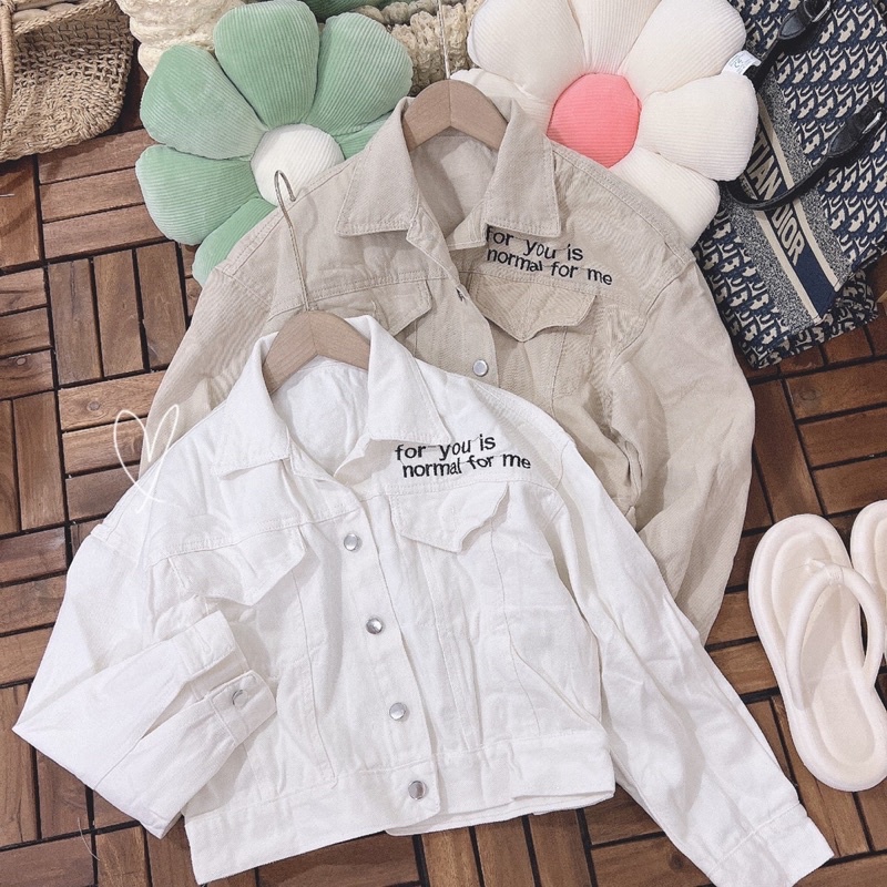 💋 ÁO KHOÁC THÊU CHỮ KAKI 55-85kg  💋 BIGSIZE RIN HEO