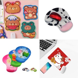 Pad mouse, miếng lót chuột chống trơn trượt hình thú có tay đệm