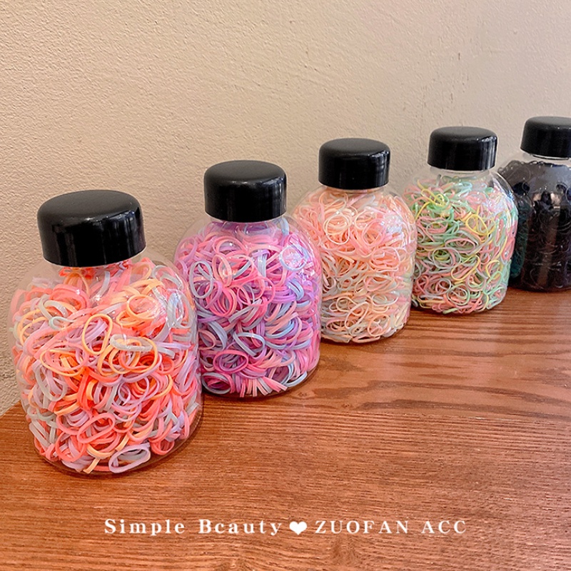 MVP2995 Hộp 1000 Dây Chun Cột Tóc Đơn Giản Nhiều Màu Sắc Dễ Thương Cho Bé Gái