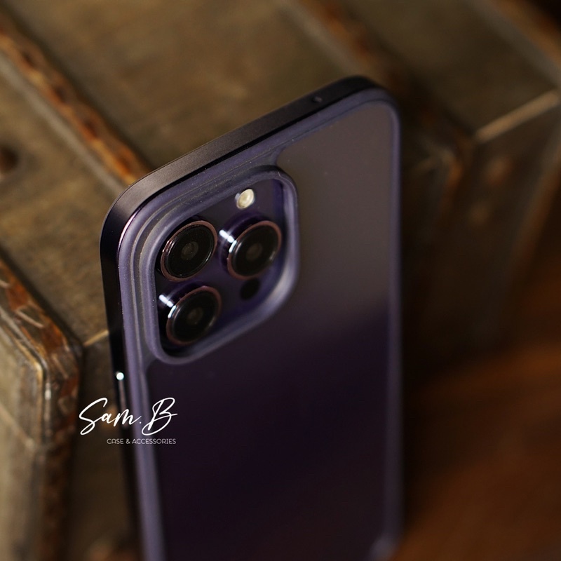 Ốp Lưng Sulada Viền Kim Loại Mặt Lưng Trong cho iPhone 14/ 14 Plus/ 14 Pro/ 14 Pro Max - Hàng Chính Hãng