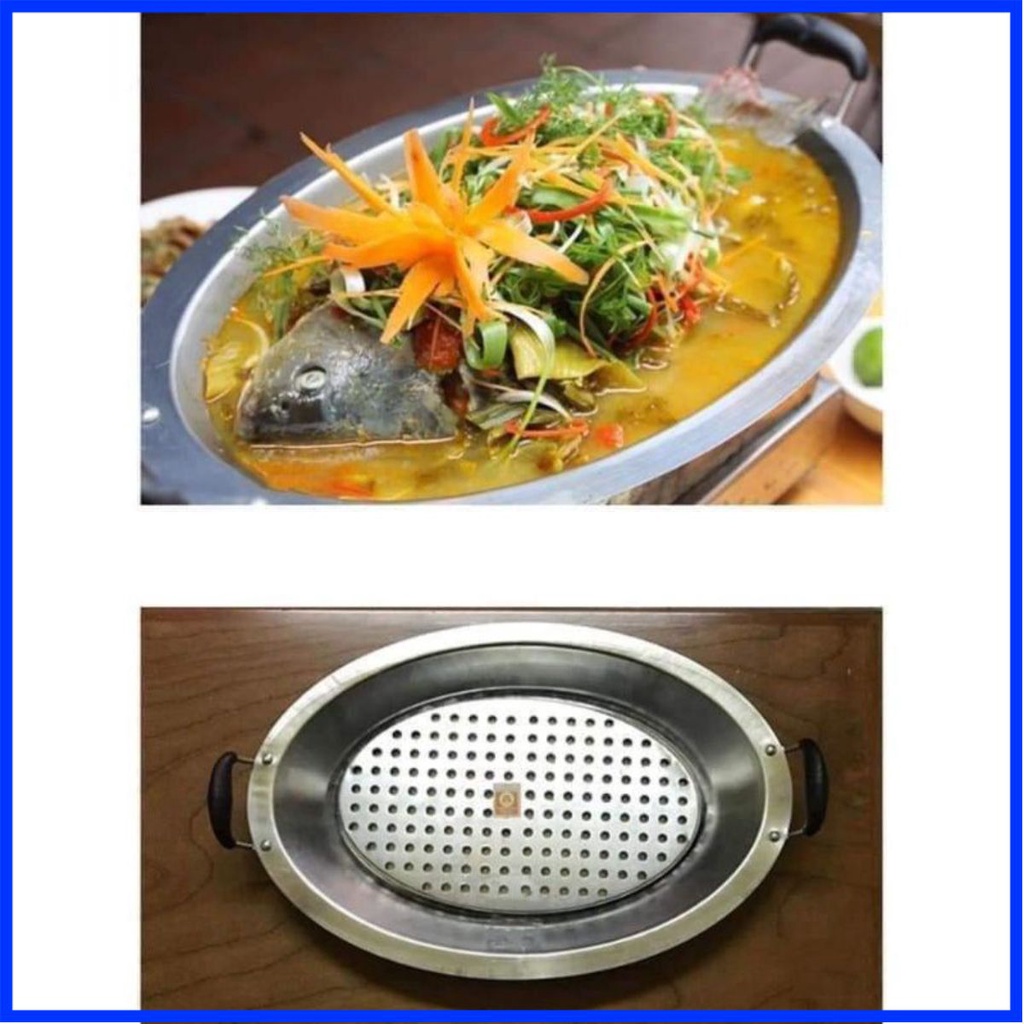 Khay om cá chép om dưa, nấu lẩu loại to inox