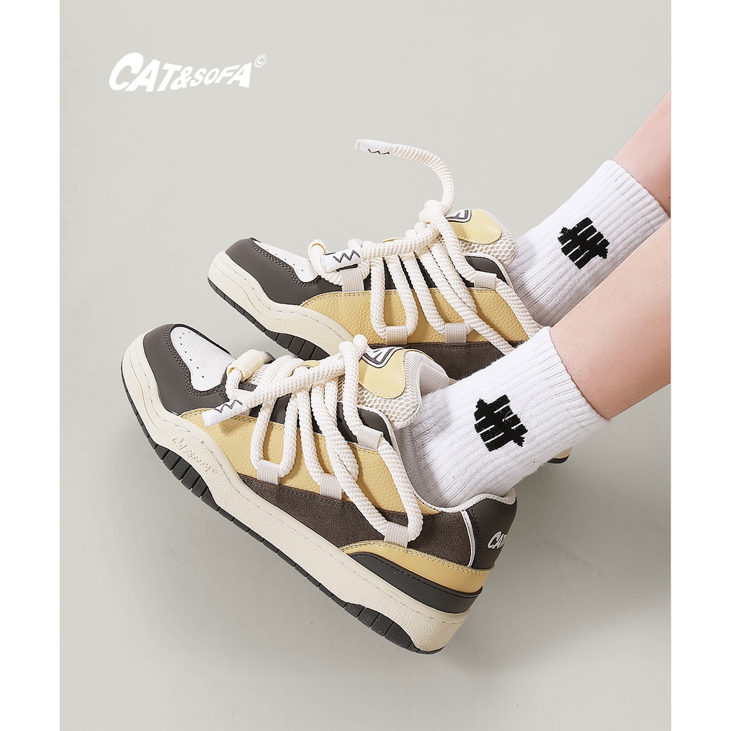 Giày Cat & Sofa Chính Hãng ❤️SIMPLE SNEAKER❤️ Giày Sneaker Cat Sofa Hazelnut Latte Đế Cao Phong Cách Đường Phố