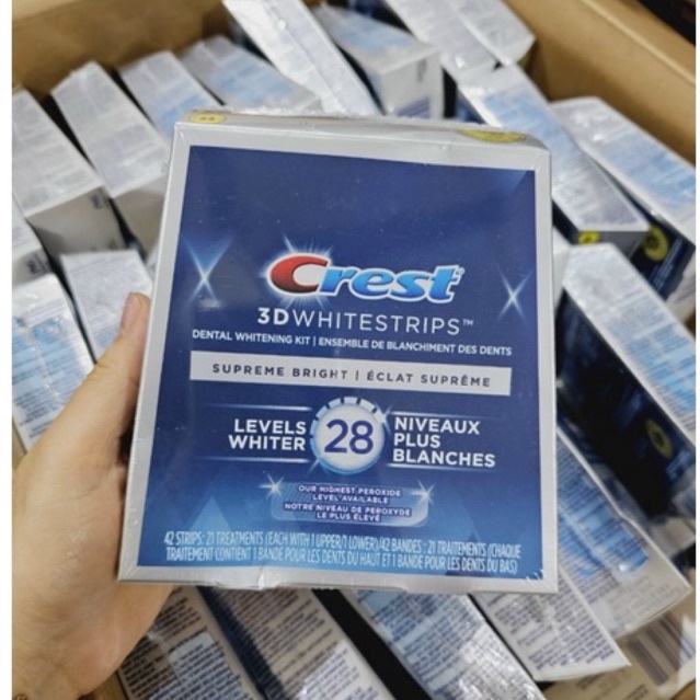 Dán Trắng Răng Crest 3D Supreme Bright (Liệu Trình 21 ngày)