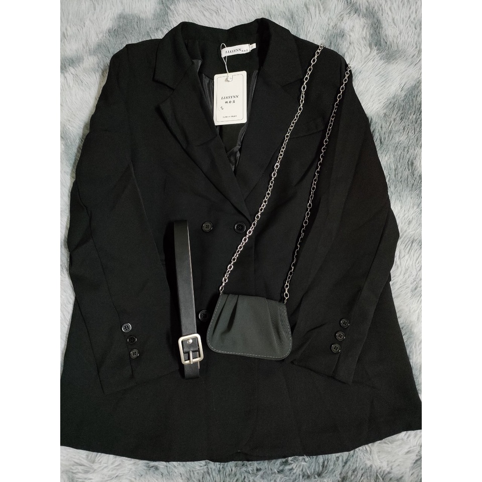 Ảnh thật 6 hình cuối-HC466.Áo blazer kèm túi phong cách cá tính Hàn Quốc