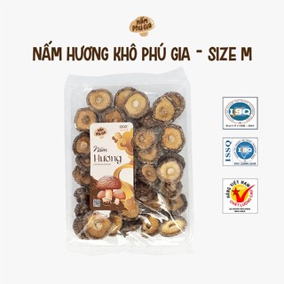 Nấm hương khô size m cao cấp khay 100g - nấm phú gia