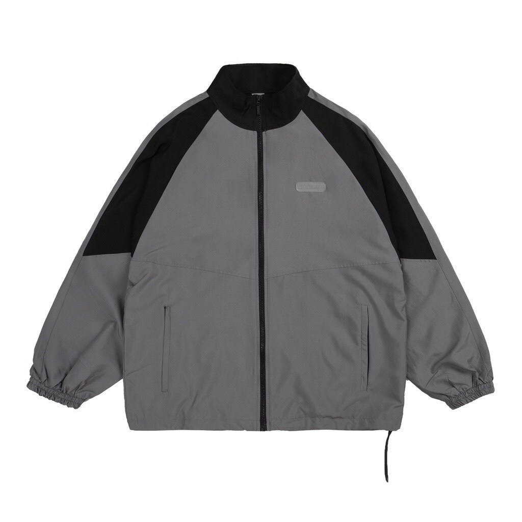 Áo Khoác Dù Phối , Form Rộng Unisex , Áo Chống Nắng Tránh Mưa Cực Tốt , 2 Màu Đen Xám