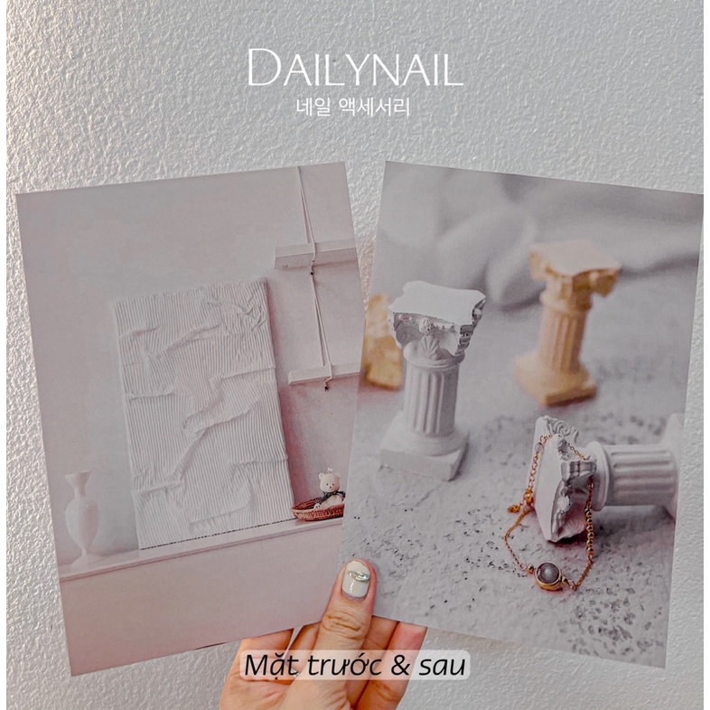 Set bìa chụp hình nail 2 mặt decor