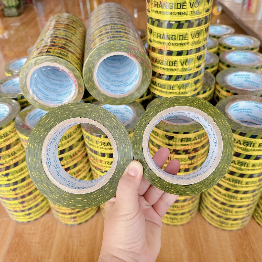 1 CÂY 6 CUỘN NẶNG 1KG2 - 1KG8 BĂNG KEO HÀNG DỄ VỠ