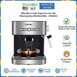 Máy pha cà phê Espresso cao cấp công suất 1050W thương hiệu BioloMix CM6866