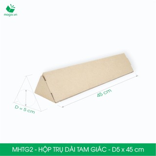 Mhtg2 - d5x45 cm - 100 hộp trụ dài tam giác thay thế ống giấy - hộp carton đóng gói hàng