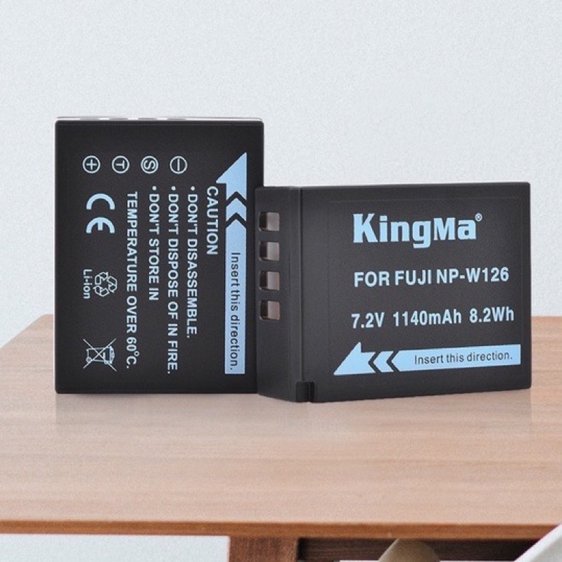 Bộ 2 Pin+Dock sạc đôi NP-W126/W126s Fujifilm KingMa (BẢN MỚI)