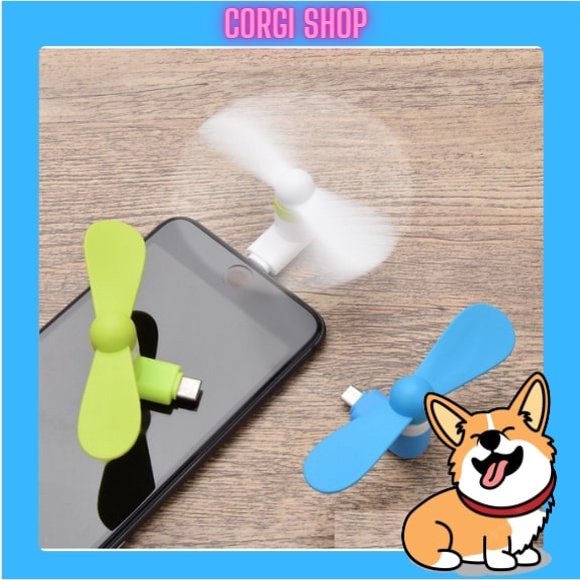 Quạt Cắm Điện Thoại 2 Cánh Nhỏ Gọn, Quạt USB Cực Mát Dành Cho Mọi Loại Thiết Bị