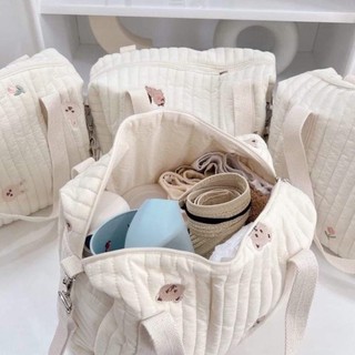 Túi đựng bỉm sữa size to treo xe đẩy túi đựng đồ đa năng cho mẹ và bé muslin cao cấp - pupapi