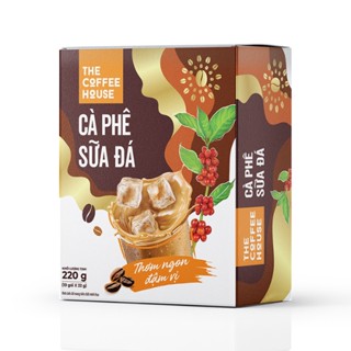 (HSD: 22.12.24) 1 Hộp ☕ Cà Phê Sữa đá Hòa Tan The Coffee House ☕ Hộp 220grx10gói cà phê coffee house