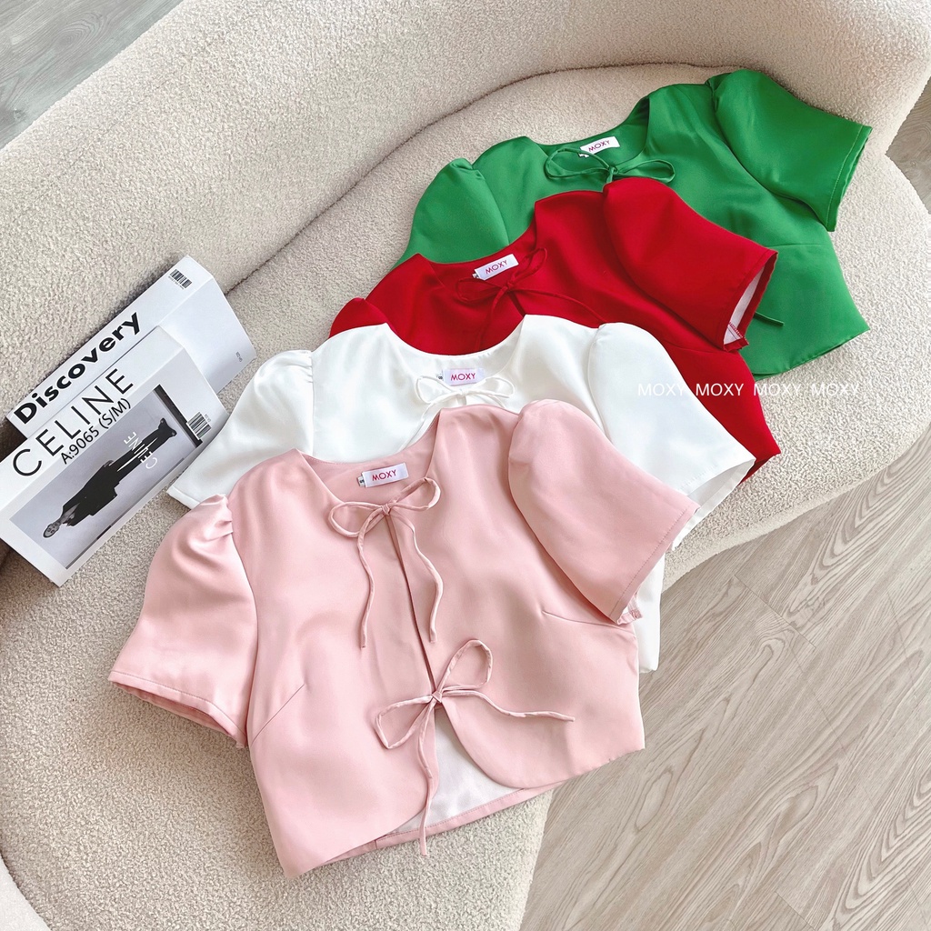 SP009065-Áo tafta nơ