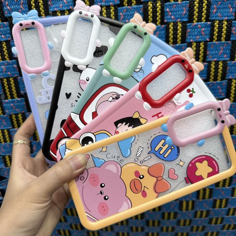 Case ốp lưng Realme 5 / 5S / 5i / C3 dẻo nơ nhiều hình siêu dễ thương cạnh vuông ôm máy