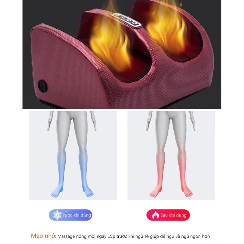 Máy massage chân, máy mát xa chân 16 bi trị liệu bấm huyệt bàn chân và bắp chân an toàn và hiệu quả, dùng cho gia đình