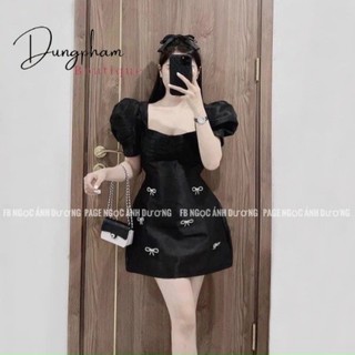 Đầm dự tiệc +tag nơ bigsize 60kg-90kg