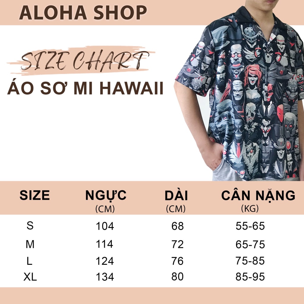 Áo sơ mi đi biển, áo Hawaii chất lụa mềm thoáng mát in hình One Piece Unisex Size S-3XL
