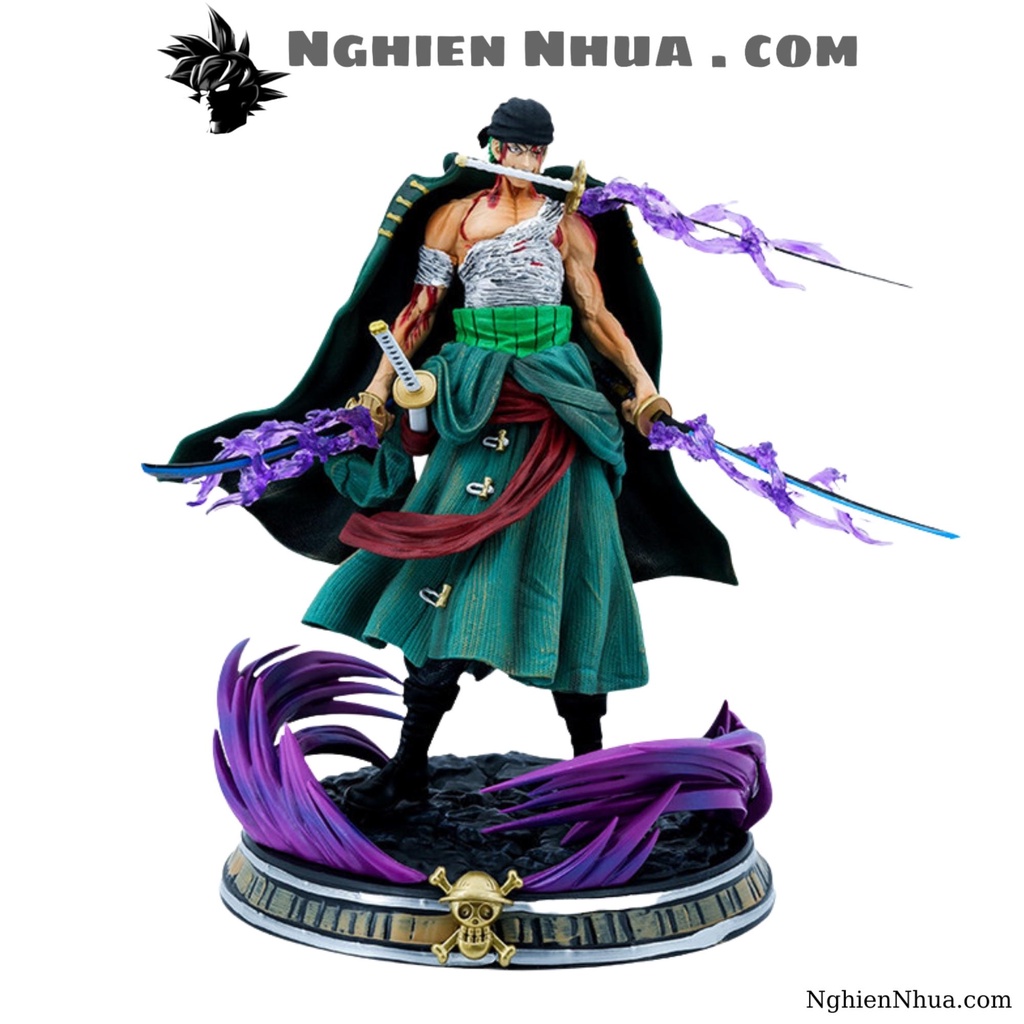 Mô hình One Piece Roronoa Zoro chiến đấu đẫm máu cực ngầu . Cao 36 , nặng 2kg . Figure One Piece