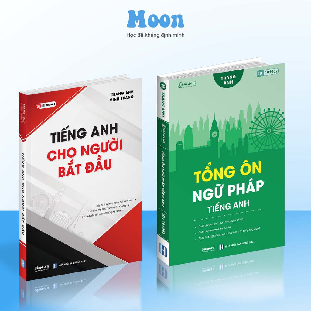 Sách học tiếng anh từ mất gốc: Combo tiếng anh cho người mới bắt đầu và tổng ôn ngữ pháp tiếng anh cô Trang Anh | BigBuy360 - bigbuy360.vn