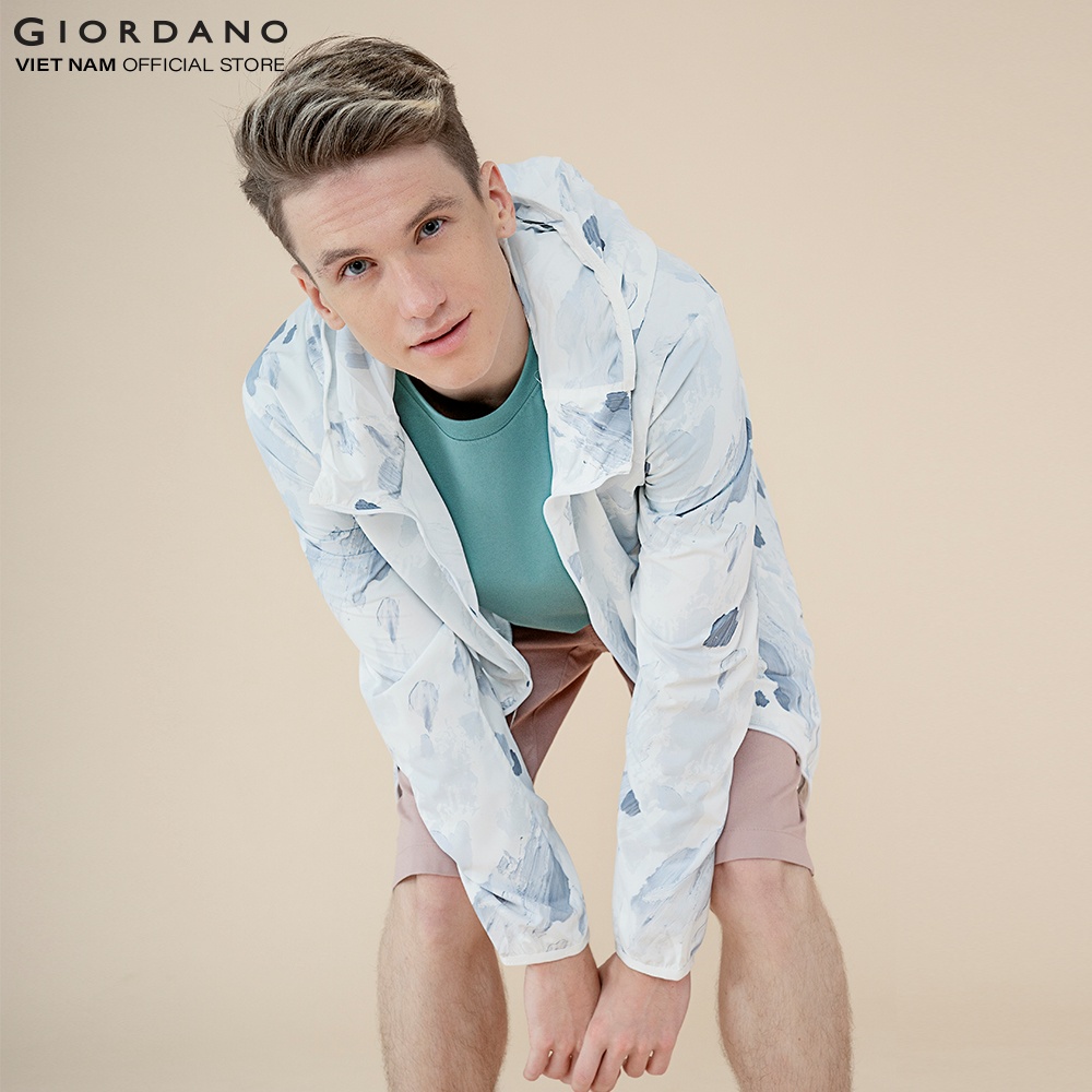 Áo Khoác Dù Nam Chống Nắng Windbreaker Giordano 01072011