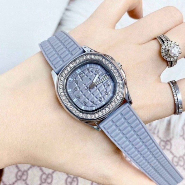 Đồng hồ nữ Patek philippe dây silicon siêu mềm, khóa thông minh, hàng fullbox, thẻ bảo hành 12 tháng - Dongho.patek  (Đồ