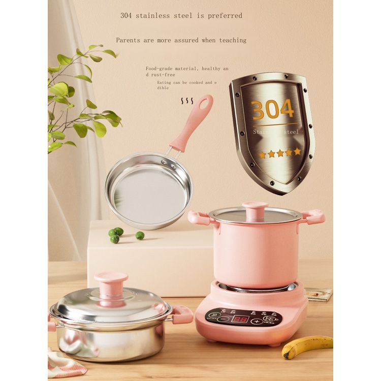 Children s mini kitchen real cooking full set version utensils can eat toy girl birthday gift