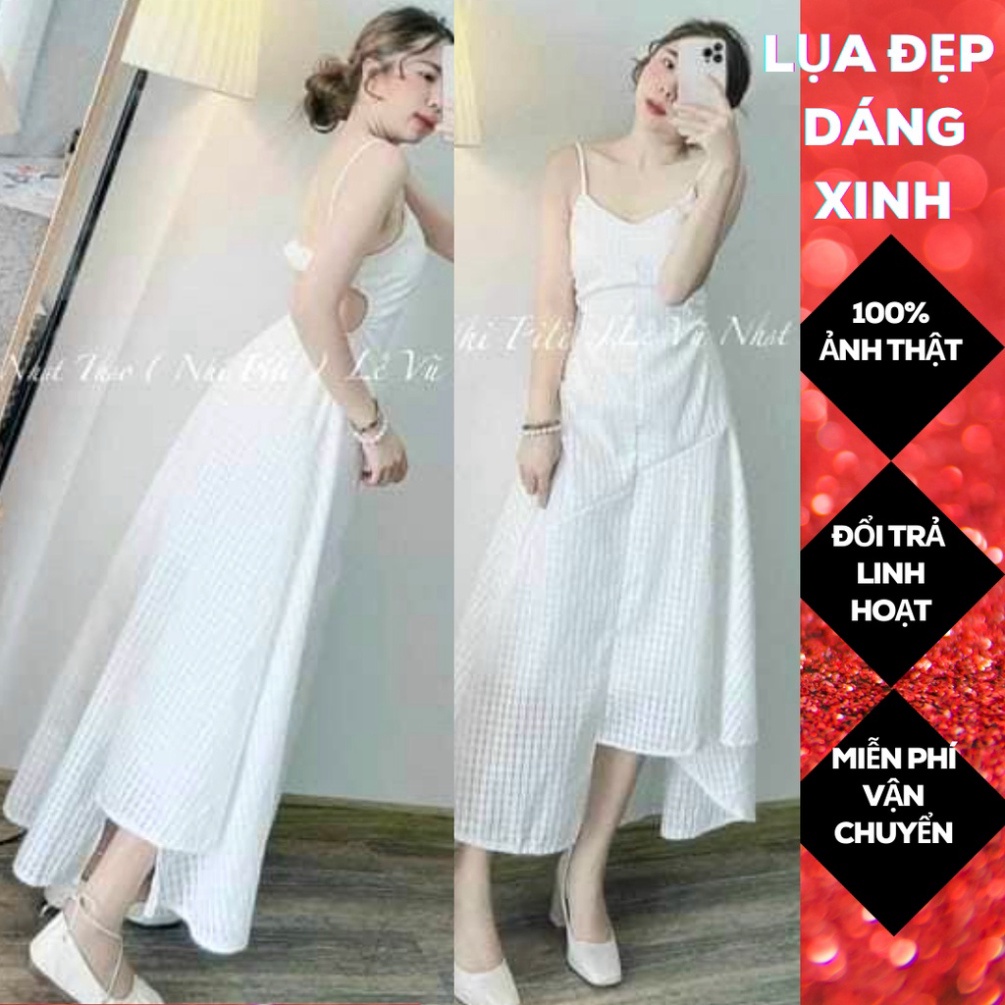 (Fom: <55kg) Đầm 2S Trắng Ngực Váy Chúa Nữ Tính, Đầm Công Chúa, Dự Tiệc, Thường Ngày, Ăn Cưới, Dã Ngoại JL02