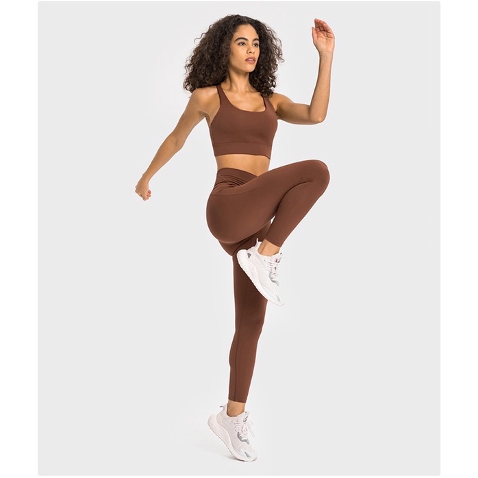 Áo Ngực Thể thao Lưng V Trẻ Trung Có miếng mút Tập Gym - Yoga cho nữ chất lulu mới 2023 - GymOutfit DW356