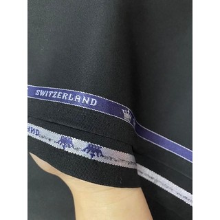 Vải quần tây wool co dãn màu đen