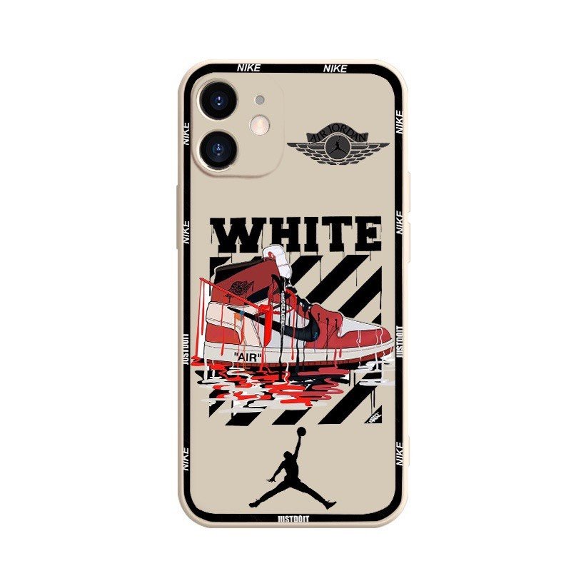 Ốp Lưng iPhone Cạnh Vuông, Bảo Vệ Camera Hình Sneaker iP 7plus,8Plus,x,xs,xsmax,11,12,13,Pro,ProMax